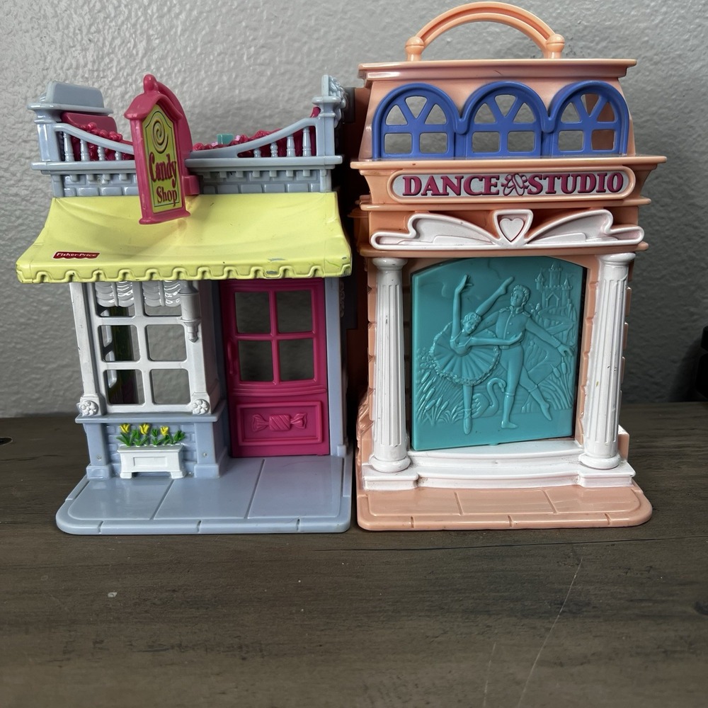 Fisher Price Sweet Streets Loving Family Candy Shop Dance Studio *Building Only
